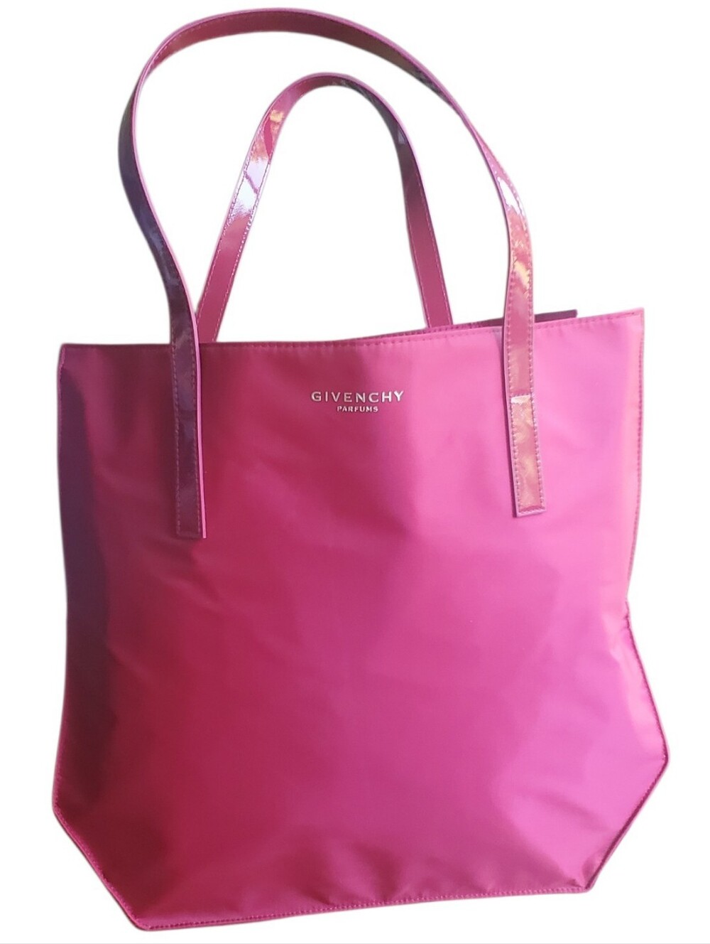 Givenchy Fushia Nylon tote shoulder purse travel shopping beach bag